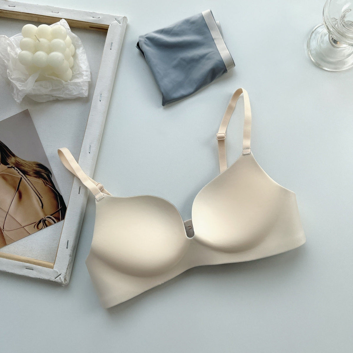 Linning Seamless Double Padded Soft Bra Set