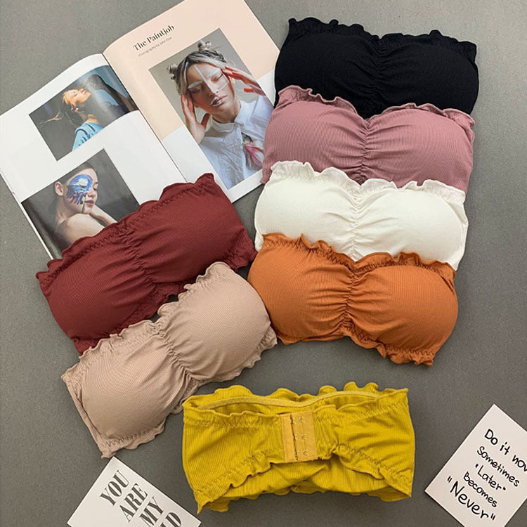 Wrinkle Strapless Light Padded Bra